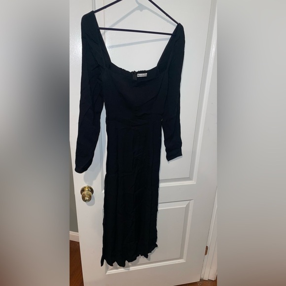New! Reformation Sigmund Black High Slit Dress 🖤 size 4 - Picture 9 of 13